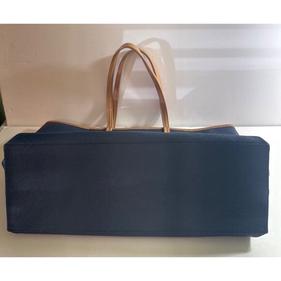 Tory Burch Blue and Tan Tote Bag - Picture 6 of 12